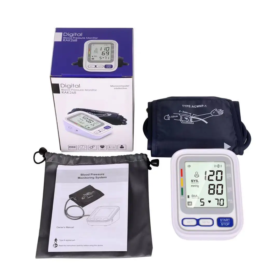 High Quality Rechargeable Arm Tensiometer Electronic Sphygmomanometer Digital Blood Pressure Monitor
High Quality Rechargeable Arm Tensiometer Electronic Sphygmomanometer Digital Blood Pressure Monitor