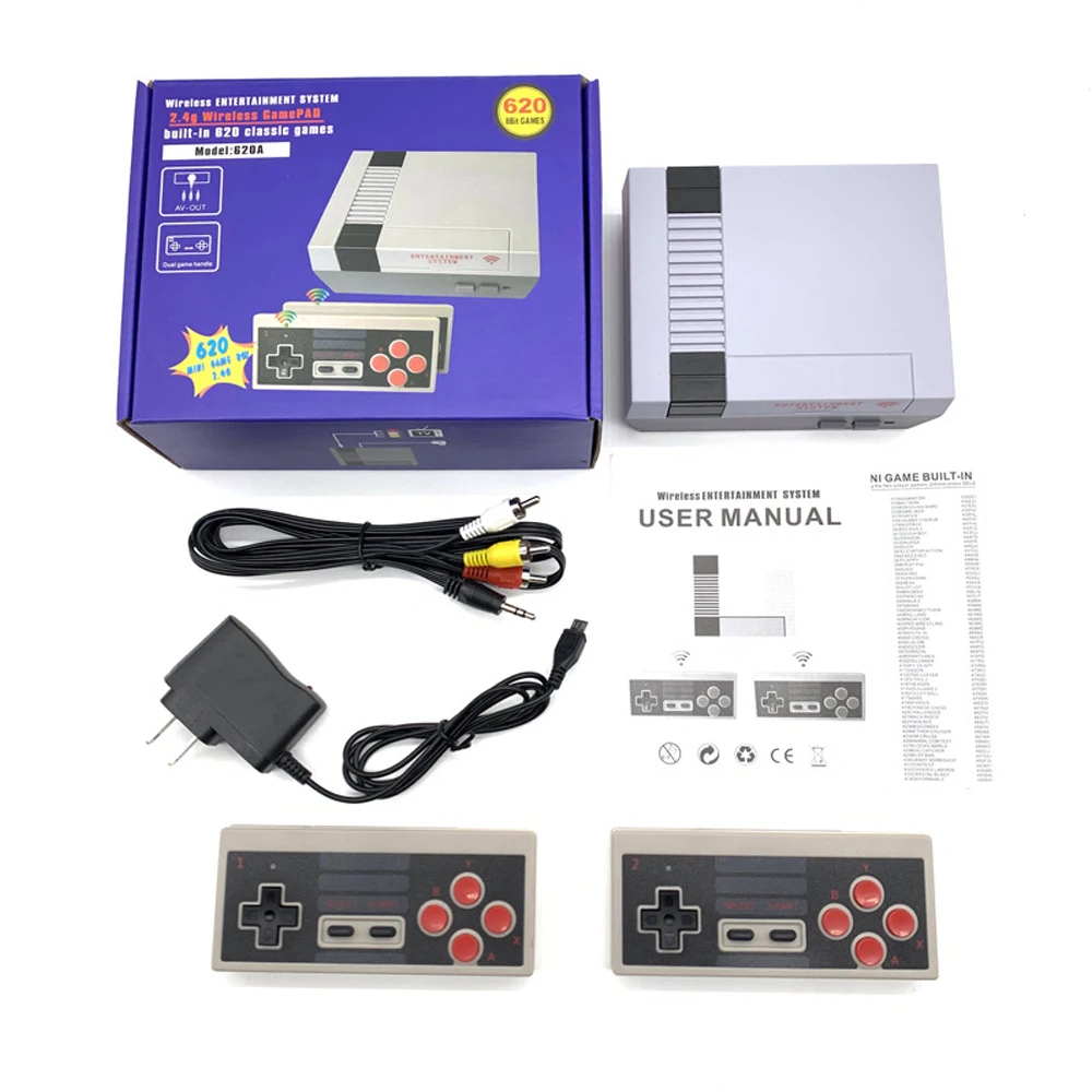 2021 New Retro Wireless Handheld Game Console Built-in 620 Classic Games Controller for NES TV Handheld Mini Game Console Joypad, Gray white
2021 New Retro Wireless Handheld Game Console Built-in 620 Classic Games Controller for NES TV Handheld Mini Game Console Joypad, Gray white