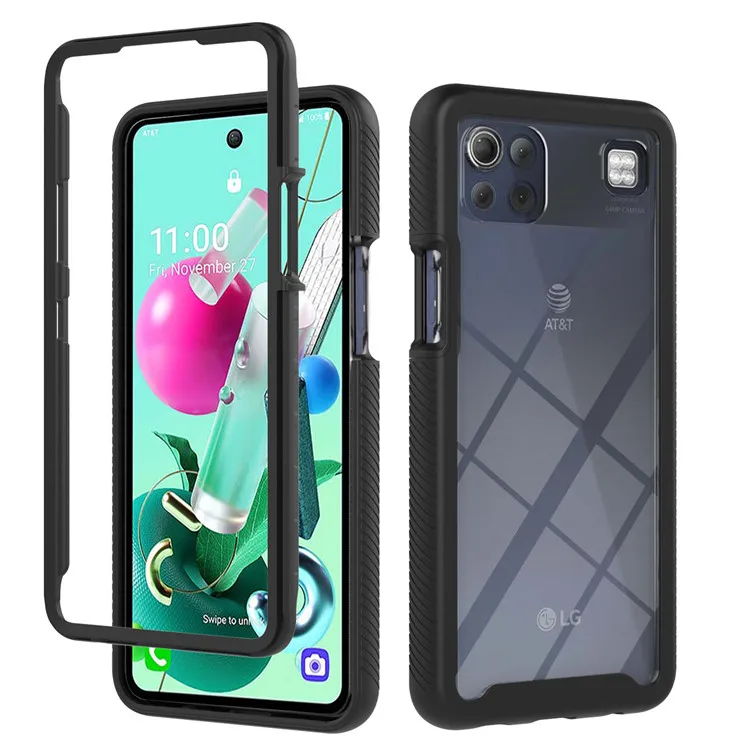 360 Full Body Protection Phone case Clear Transparent Shockproof Case Cover for LG K92 5G, Black
360 Full Body Protection Phone case Clear Transparent Shockproof Case Cover for LG K92 5G, Black