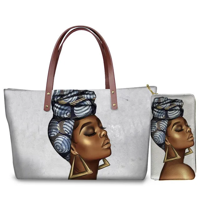 

sac a main petit pour femm tendanc African American Black Girl Print sac a main femme en cuir purses 2022 handbag, Customized color