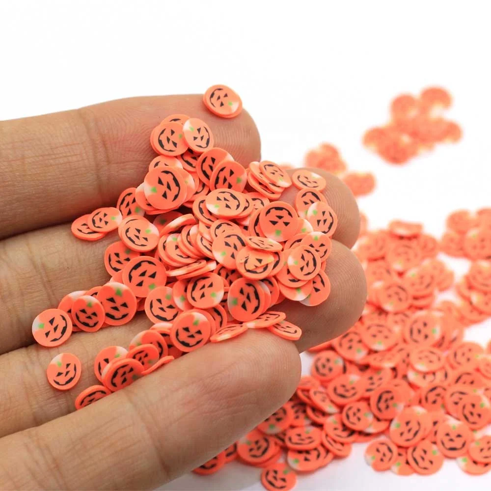 5mm 10mm Polymer Hot Clay Sprinkles Cartoon Pumpkin Slices Halloween for Crafts Making Diy 3D Nail Art Phone Decorations
5mm 10mm Polymer Hot Clay Sprinkles Cartoon Pumpkin Slices Halloween for Crafts Making Diy 3D Nail Art Phone Decorations