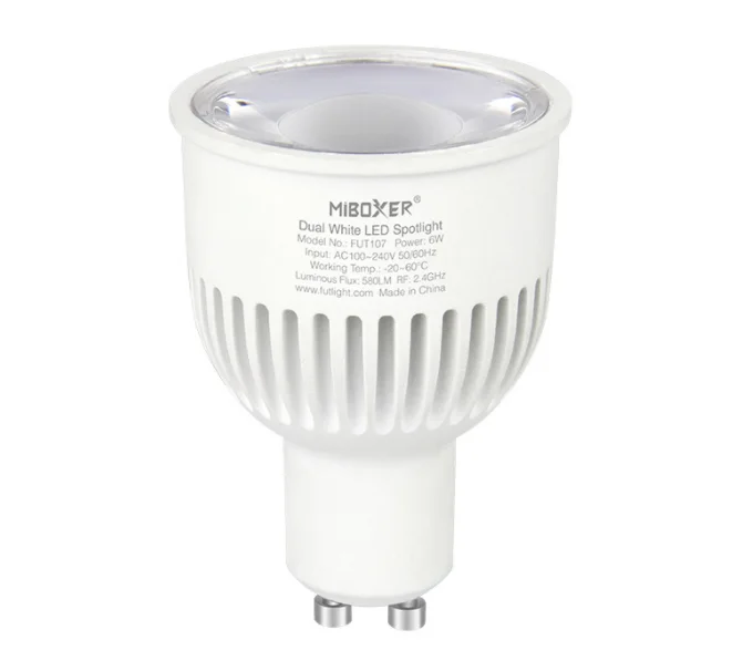 

Miboxer 6W Dual White LED Bulb FUT107 AC100~240V GU10 White +Warm White led Spotlight