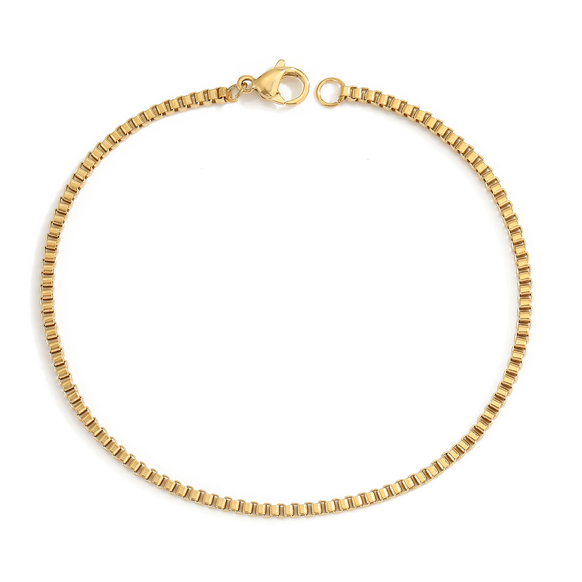 Wholesale 2mm Simple Box Chain Bracelets Minimalist Gold Plated Titanium Steel Chain Pulsera men women wholesale
Wholesale 2mm Simple Box Chain Bracelets Minimalist Gold Plated Titanium Steel Chain Pulsera men women wholesale