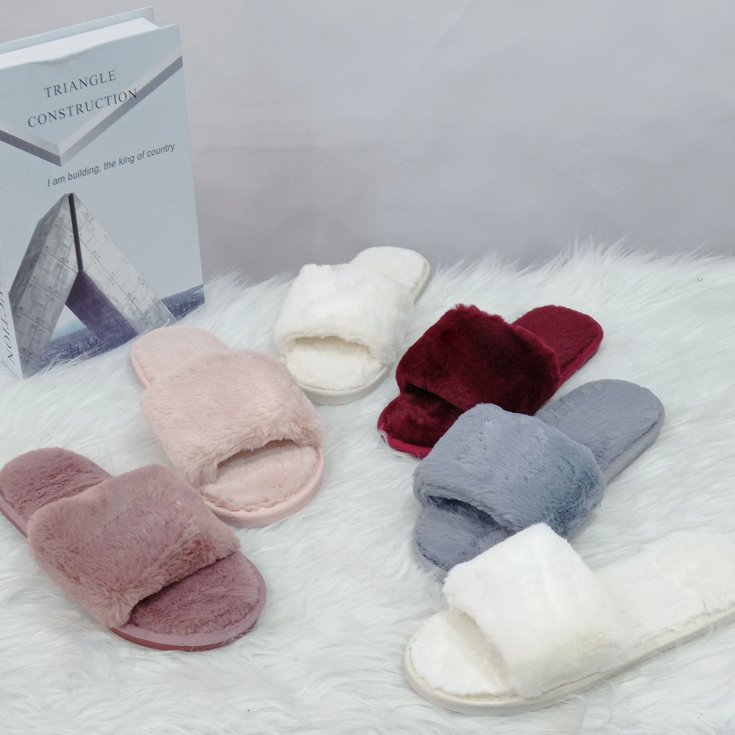 fur slippers fashion luxury designers house plush faux fur women's slipper, Customized color
fur slippers fashion luxury designers house plush faux fur women's slipper, Customized color