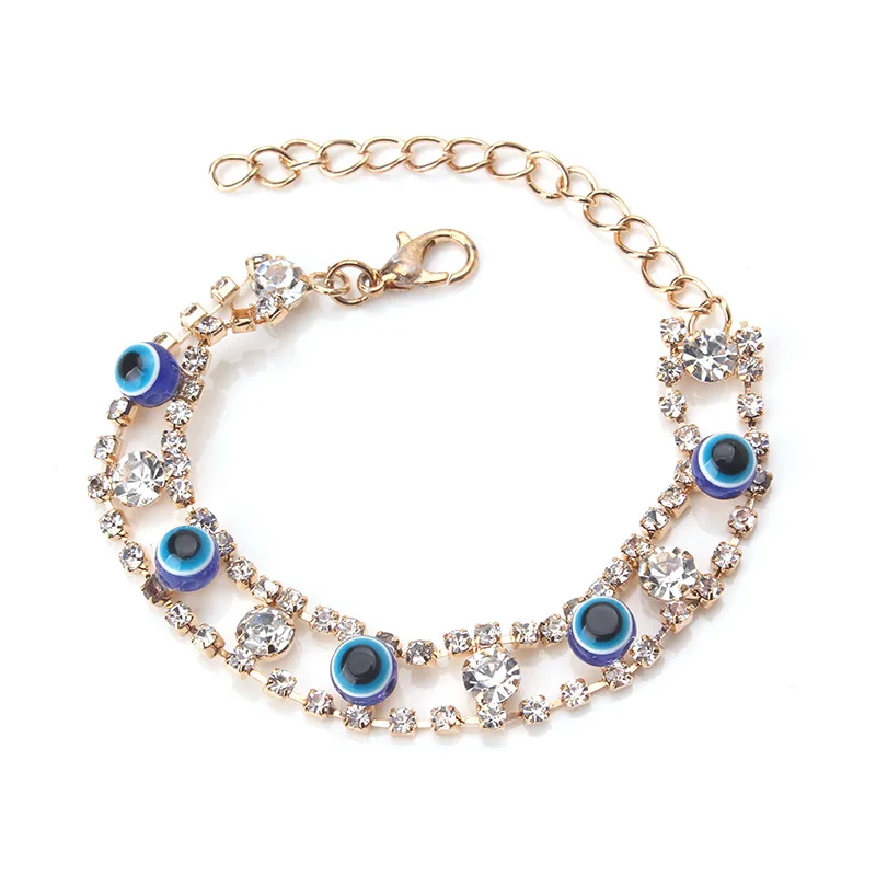 Wholesale Jewelry Two Layer Square Crystal Rhinestone Devil Eyes Bracelet Multi Colors Double Layers CZ Evil Eyes Bracelet
Wholesale Jewelry Two Layer Square Crystal Rhinestone Devil Eyes Bracelet Multi Colors Double Layers CZ Evil Eyes Bracelet