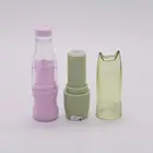 Screen Printing Clear Lipstick Tube Cute Clear Cap Cosmetic Lipstick Tube Packaging Lip Balm Container