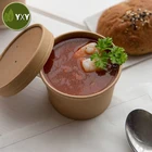 Get!!! Best 8oz 12oz 16oz 32oz Disposable Kraft Paper Soup Cups with Paper Lids