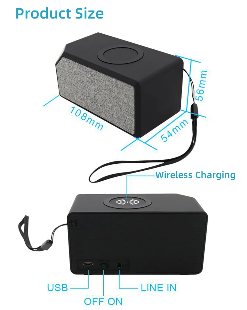 ESC-B81 Wireless Charging Bluetooth Speaker - ANKUX.COM