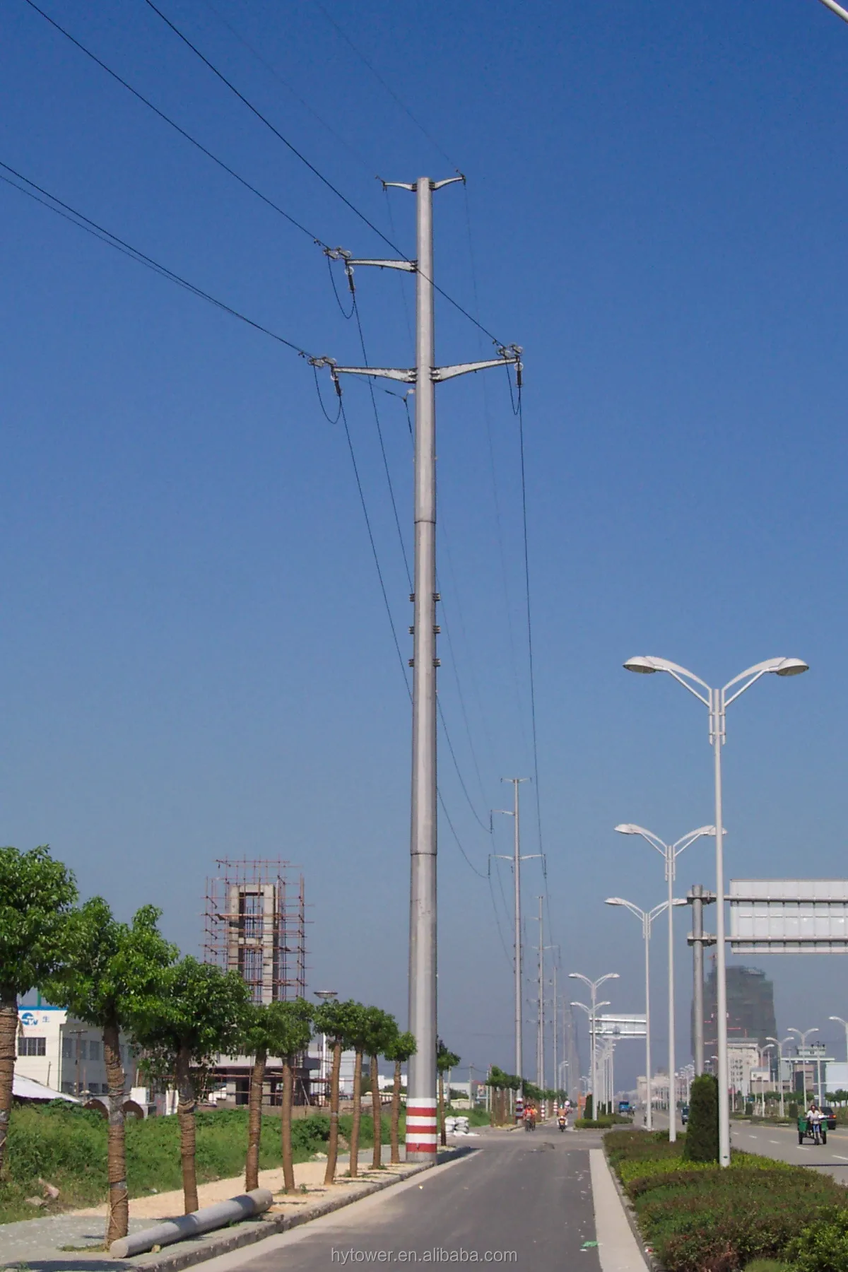 Galvanized Steel Power Transmission Pole Monopole Tower Buy Kv