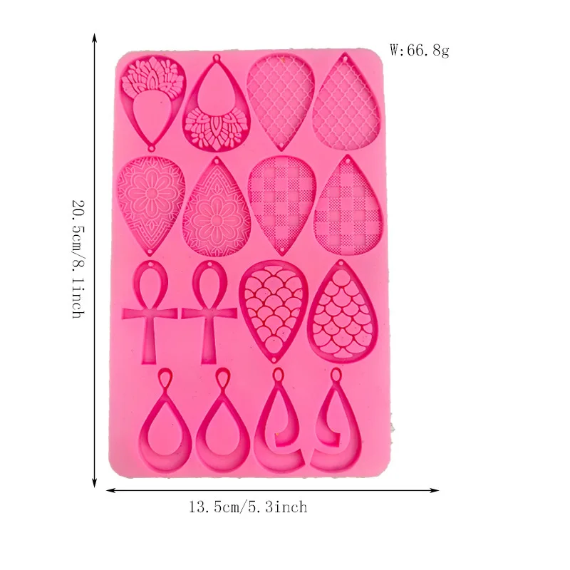 0983 DIY Crystal Epoxy Various Drop Shaped Earrings Silicone Mold Shiny Earrings Epoxy, Pink
0983 DIY Crystal Epoxy Various Drop Shaped Earrings Silicone Mold Shiny Earrings Epoxy, Pink
