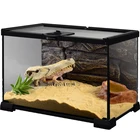 Reptile Glass Terrarium Cage for Frog Gecko Metal net of rain forest climbing pet cagefor Frog Gecko snake