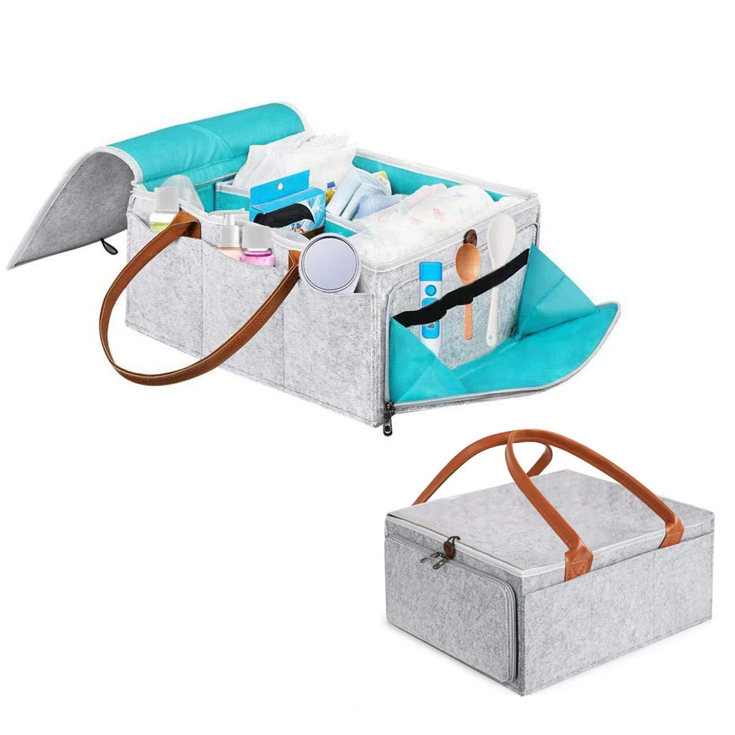 Wholesale Soft Large Portable Detachable Zipper Gray Felt Baby Diaper Caddy Organizer Bag With Lid
Wholesale Soft Large Portable Detachable Zipper Gray Felt Baby Diaper Caddy Organizer Bag With Lid