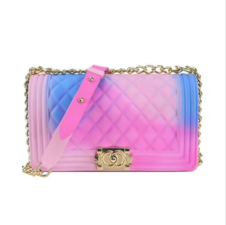 Modern PVC candy handbags for women large shoulder bag chain bags fur slides matching color jelly purse, More than 15 colors
Modern PVC candy handbags for women large shoulder bag chain bags fur slides matching color jelly purse, More than 15 colors
