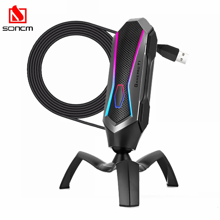 Condenser Mic Rgb Microphone Usb Gaming Microphone with Sound Card
Condenser Mic Rgb Microphone Usb Gaming Microphone with Sound Card