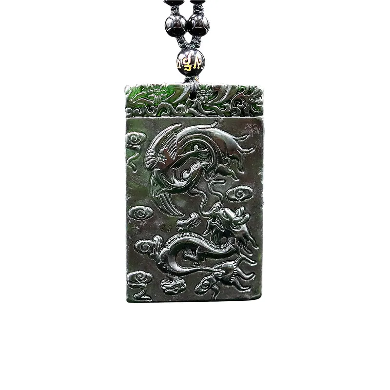 Jade Dragon Phoenix Pendant Necklace Fashion Natural Charm Carved Gifts Jewellery Black Green Amulet Chinese
Jade Dragon Phoenix Pendant Necklace Fashion Natural Charm Carved Gifts Jewellery Black Green Amulet Chinese