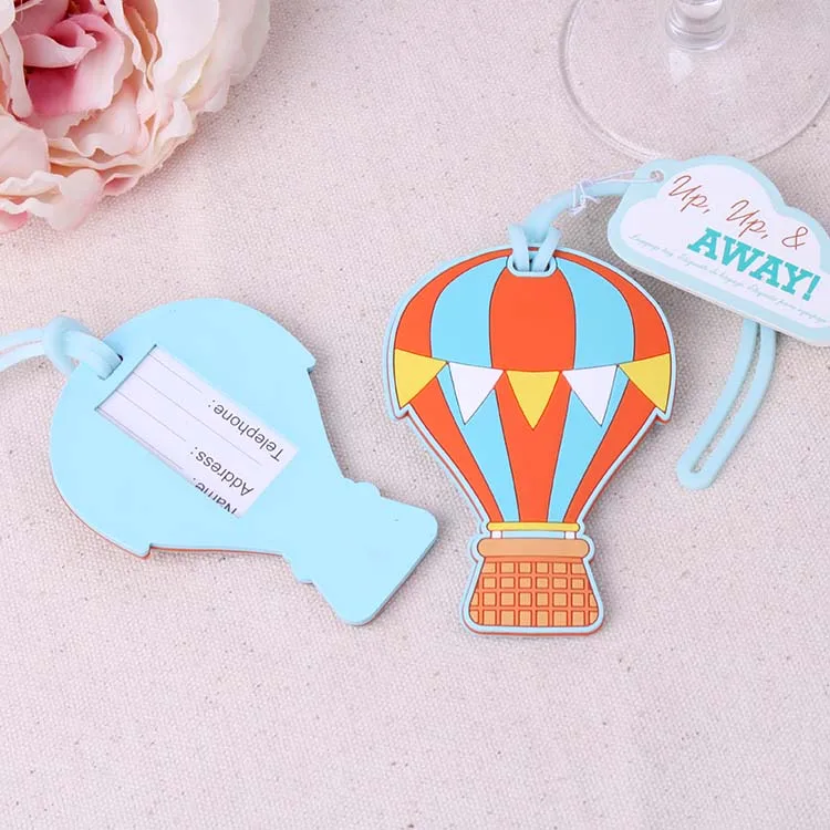"Up,Up & Away" Hot Air Balloon Luggage Tag Rubber Baggage Tags Wedding Party Bridal Shower Favors, Colors
"Up,Up & Away" Hot Air Balloon Luggage Tag Rubber Baggage Tags Wedding Party Bridal Shower Favors, Colors