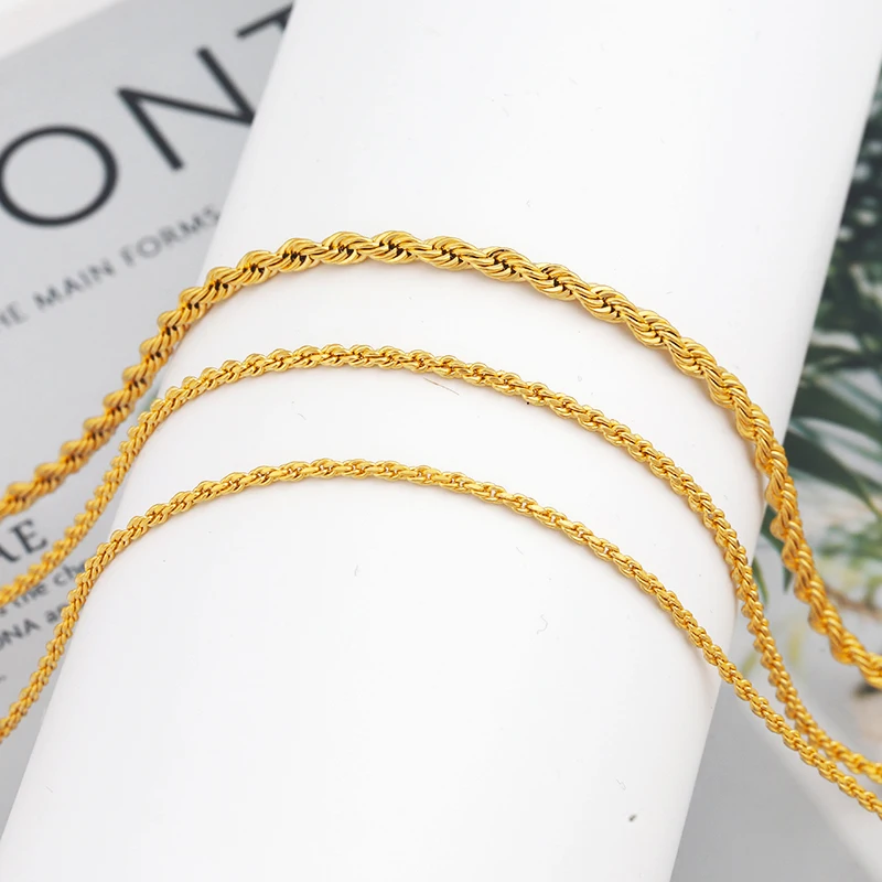 JXX XL-19 24K Gold Plated Fashion Hip Hop Accessories Twisted Chain Rope Necklace 
JXX XL-19 24K Gold Plated Fashion Hip Hop Accessories Twisted Chain Rope Necklace