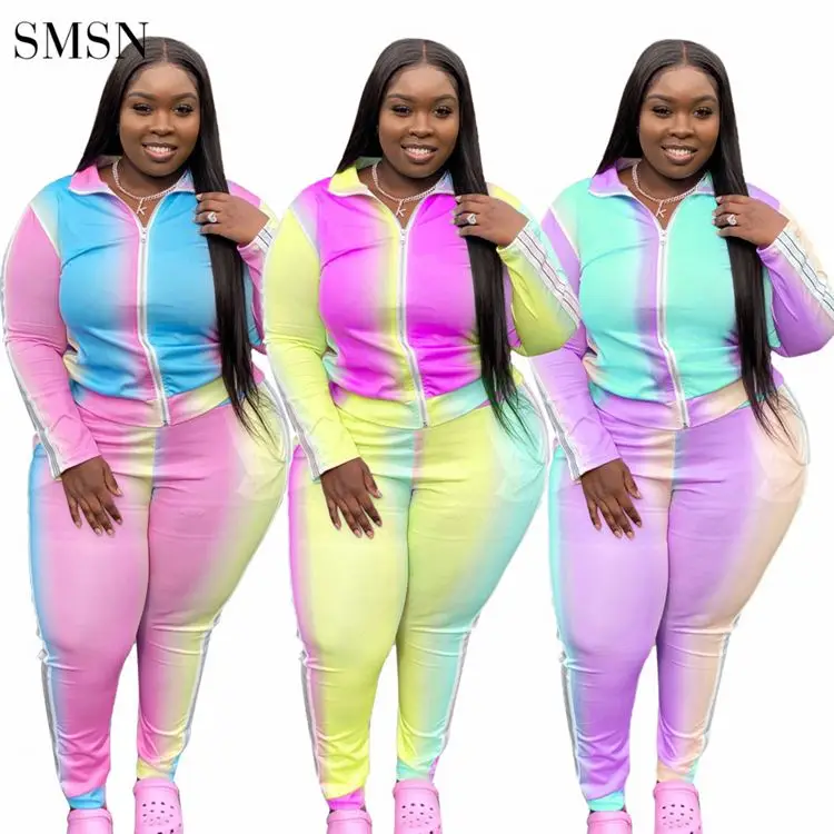 Latest Design 2021 Autumn Winter Plus Size Set Casual Sports Gradient Patchwork Color Women Two Piece Pants Set
Latest Design 2021 Autumn Winter Plus Size Set Casual Sports Gradient Patchwork Color Women Two Piece Pants Set