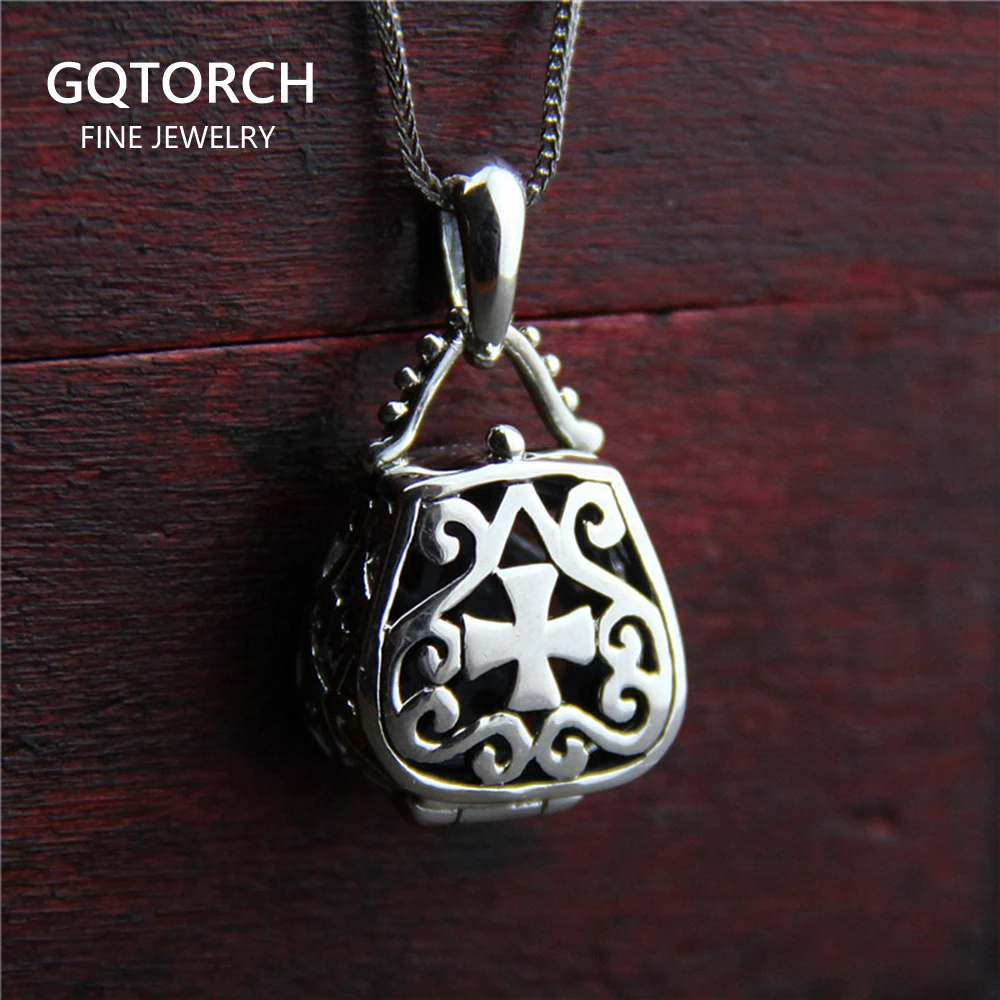 Pendant Necklace Hollow Cross And Fish Handbag Openable Diffuser Necklace Real 925 Sterling Silver Vintage Amulets Talismans
Pendant Necklace Hollow Cross And Fish Handbag Openable Diffuser Necklace Real 925 Sterling Silver Vintage Amulets Talismans