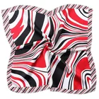 Chinese Wholesale Digital Print Square Satin Silk Scarf, Women Unique Design Silk Scarf