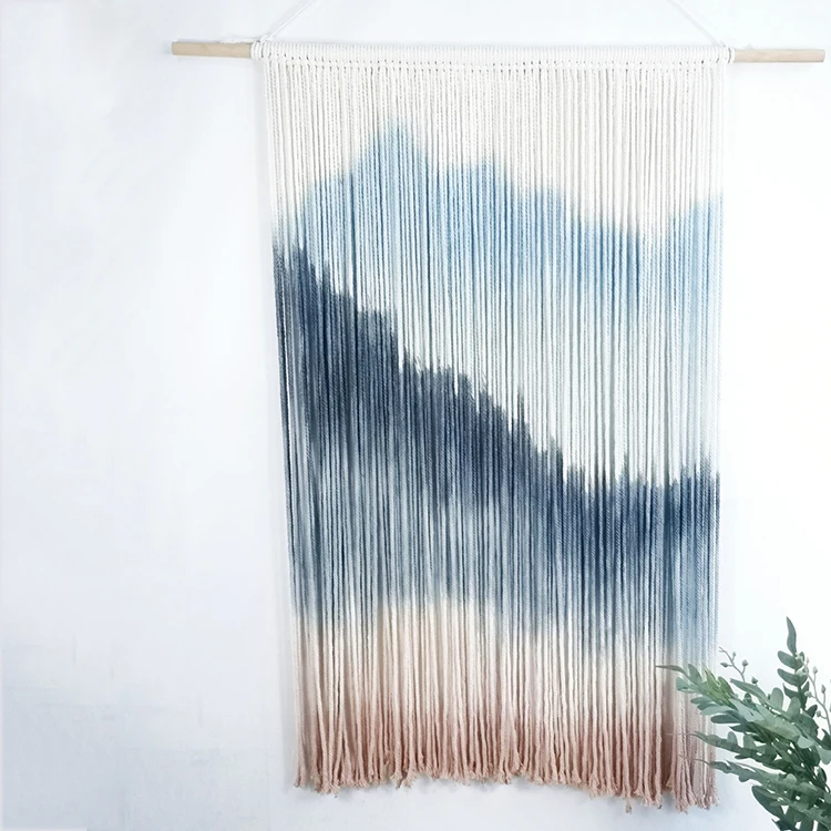 Macrame cotton rope woven gradient color hand-woven tapestry Ins ornaments DIY original tapestry wall decoration, Customized color
Macrame cotton rope woven gradient color hand-woven tapestry Ins ornaments DIY original tapestry wall decoration, Customized color