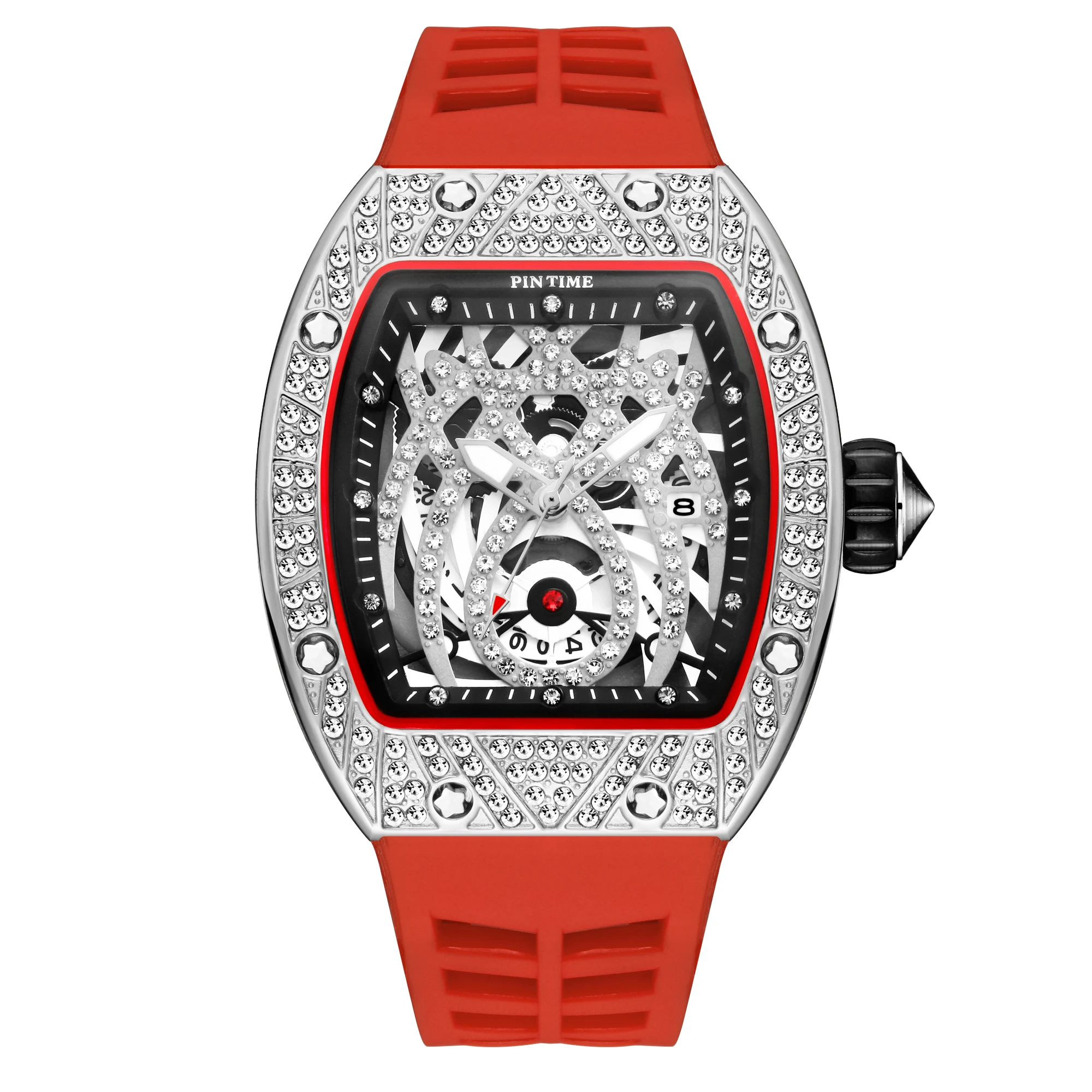 PINTIME Iced Out Men Watch Custom New Milano Design China Quartz Movement Wrist Watch For Men, Black,rose gold,gold and silver
PINTIME Iced Out Men Watch Custom New Milano Design China Quartz Movement Wrist Watch For Men, Black,rose gold,gold and silver