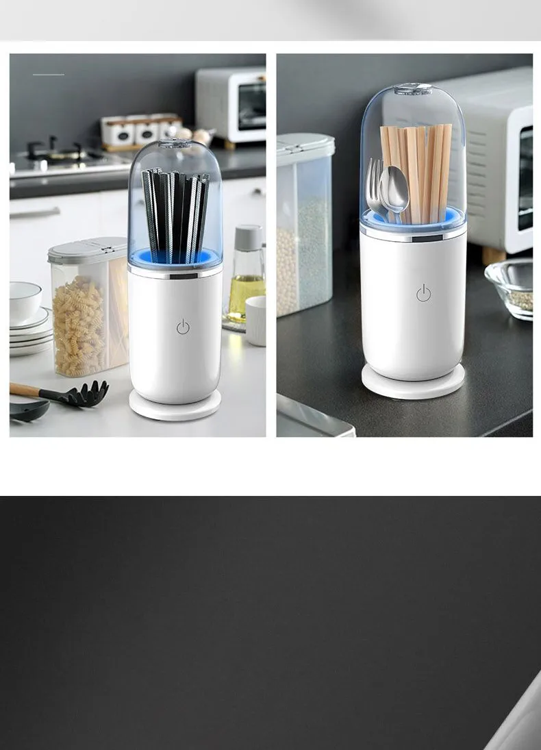 Electric Chopsticks Box Spoon Container Uv Light Disinfection Forks