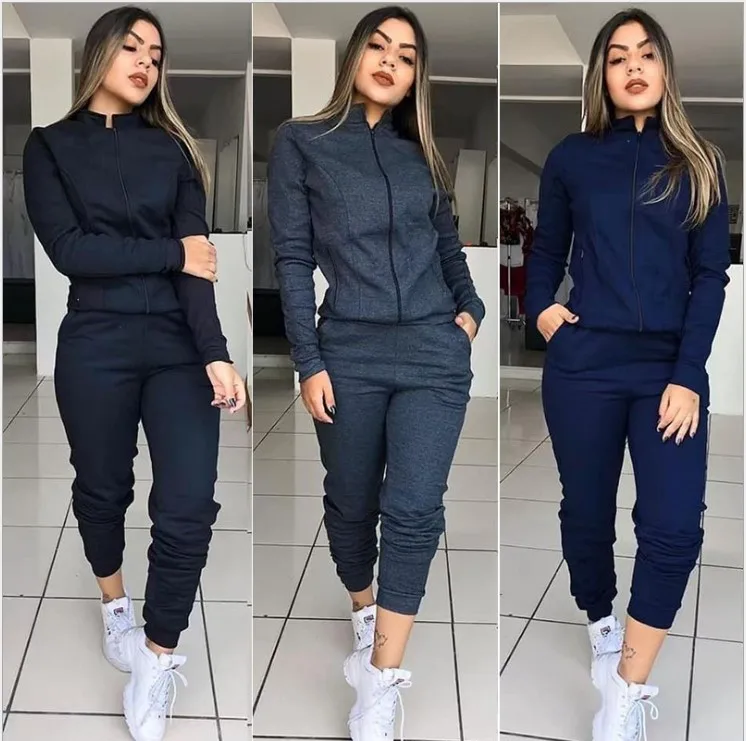 solid color jogger women long sleeve zip front casual 2 piece pants sets athletic jersey gray ladies two piece set
solid color jogger women long sleeve zip front casual 2 piece pants sets athletic jersey gray ladies two piece set