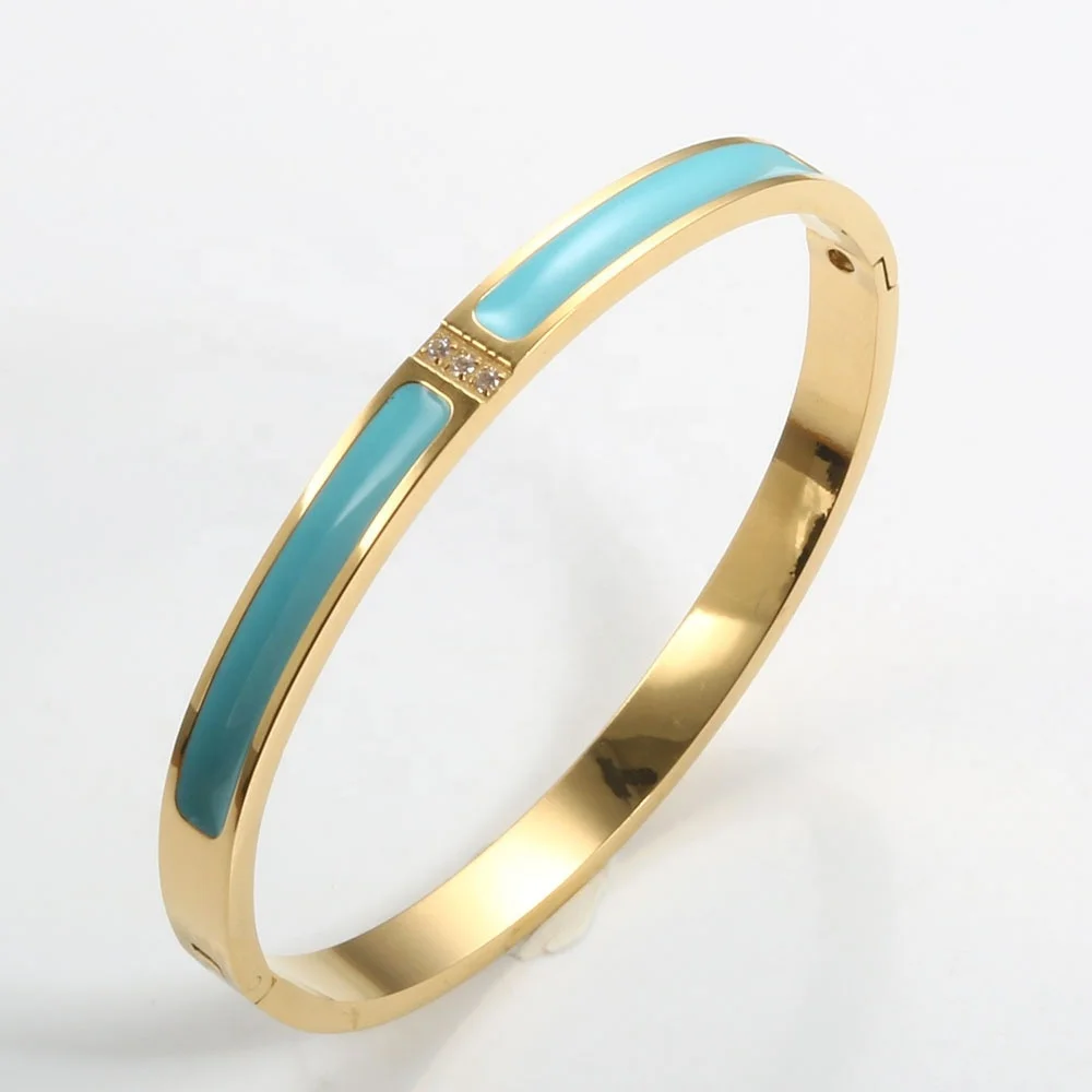 Fashion Enamel Bangles Bracelets Stainless Steel CZ Crystal Gold with Black Red Blue Colorful Bangle For Women Luxury Jewelry, Gold, rose gold, silver
Fashion Enamel Bangles Bracelets Stainless Steel CZ Crystal Gold with Black Red Blue Colorful Bangle For Women Luxury Jewelry, Gold, rose gold, silver