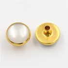 Factory Direct Sales Metal Cap Press Ring Prong Pearl Snap Button For Bag Clothes