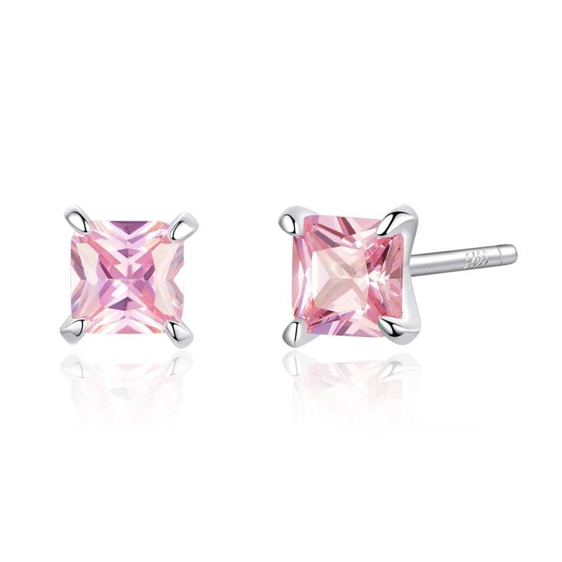 Fashion Earrings Pink Zircon Tiny Diamond S925 Sterling Silver Stud Earrings for Girls
Fashion Earrings Pink Zircon Tiny Diamond S925 Sterling Silver Stud Earrings for Girls