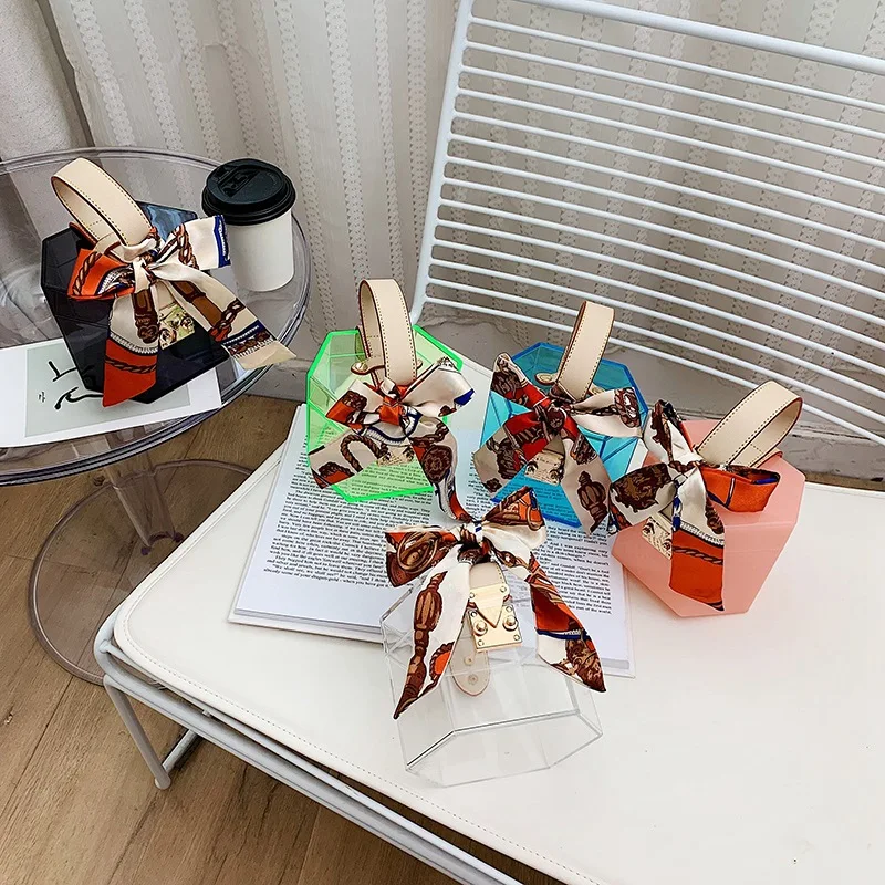 Wholesale Fashion Acrylic Transparent Box Bags PVC Candy Colors Women Hand bags Clear Purses and Handbags, 5 colors 
Wholesale Fashion Acrylic Transparent Box Bags PVC Candy Colors Women Hand bags Clear Purses and Handbags, 5 colors