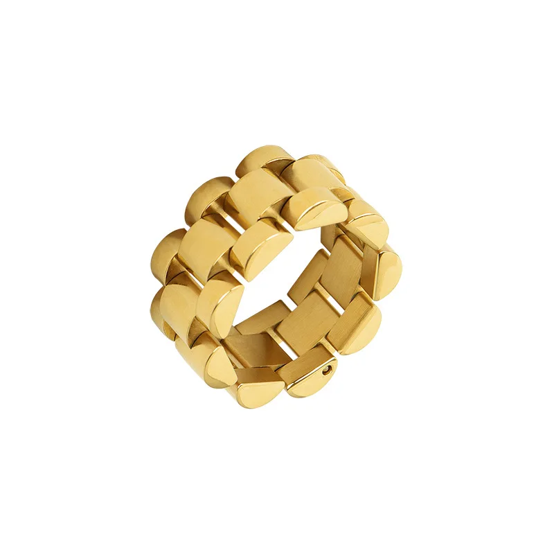 Carline wholesale new women stainless steel watch chain gold rings 18k gold plated Ring index finger fashion jewelry
Carline wholesale new women stainless steel watch chain gold rings 18k gold plated Ring index finger fashion jewelry