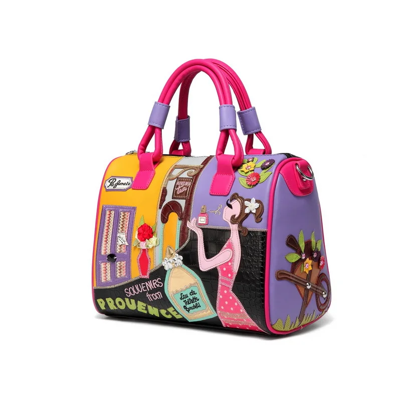 Joint Embroidery Creative fashion colorful Embroidery Handbag Crocodile pattern PU Contract color combination 
Joint Embroidery Creative fashion colorful Embroidery Handbag Crocodile pattern PU Contract color combination
