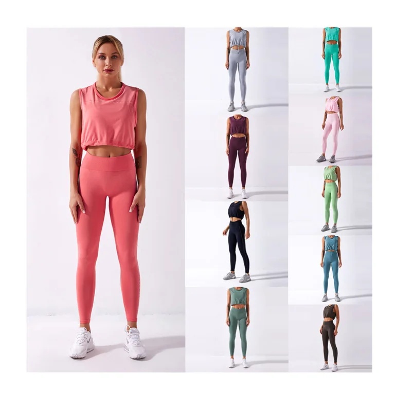 Custom Women Seamless Drawstring 2 Pieces Tank Top Gym Legging Sport Fitness Yoga Sets, Multi color optional
Custom Women Seamless Drawstring 2 Pieces Tank Top Gym Legging Sport Fitness Yoga Sets, Multi color optional