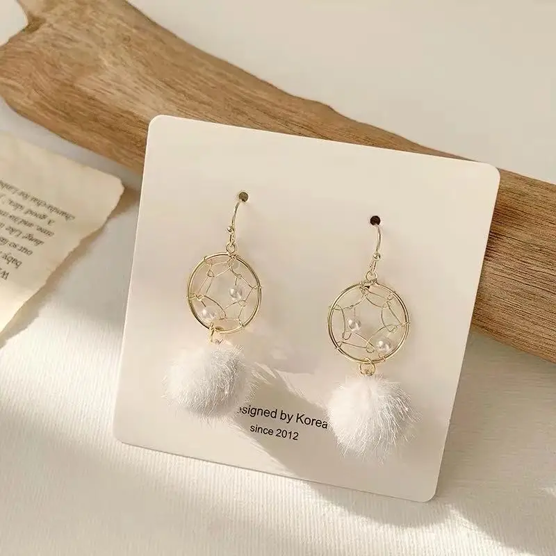925 Silver Pins Pearl Dream Catcher Pom Pom Ball Pendants Earrings For Ladies, Picture shows/custom color
925 Silver Pins Pearl Dream Catcher Pom Pom Ball Pendants Earrings For Ladies, Picture shows/custom color