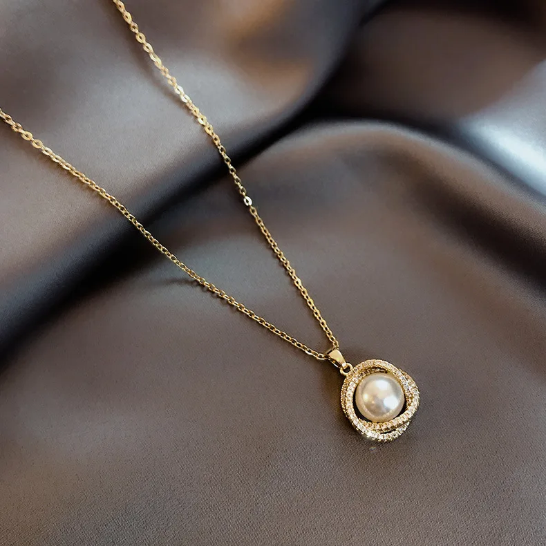 Ins Minimalist Gold Plated Stainless Steel Link Chain Entangle Clear Zircon Simulation Pearl Necklace, Gold color
Ins Minimalist Gold Plated Stainless Steel Link Chain Entangle Clear Zircon Simulation Pearl Necklace, Gold color