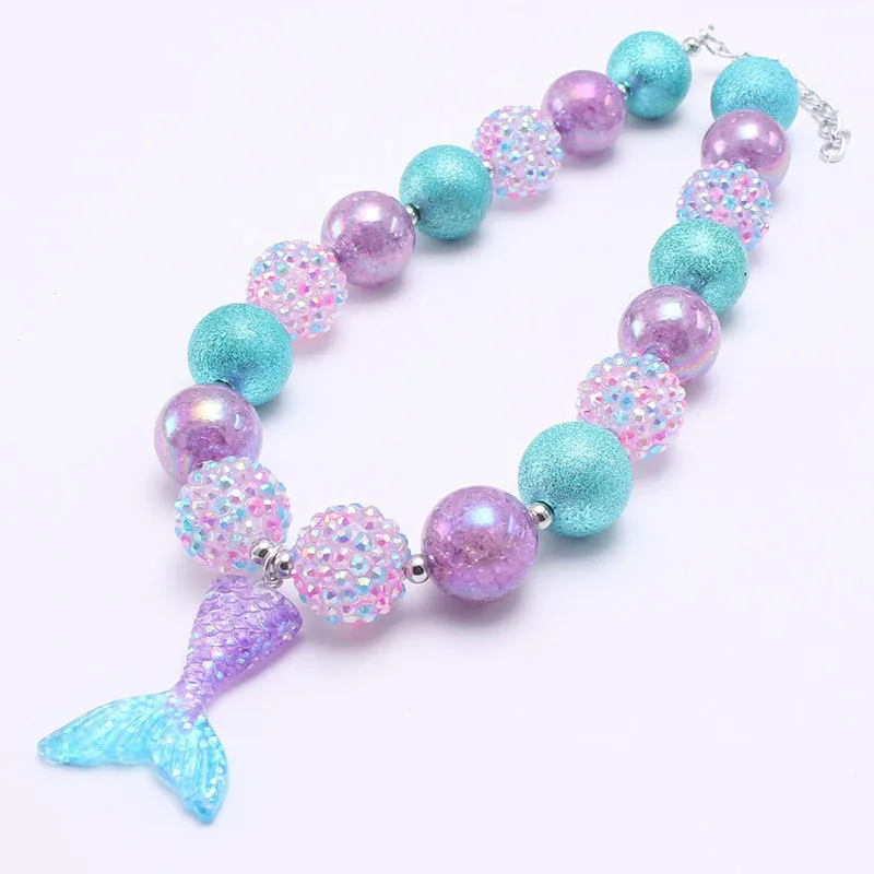 Western purple blue kids jewelry mermaid tail pendant baby girls chunky necklace, As picture show
Western purple blue kids jewelry mermaid tail pendant baby girls chunky necklace, As picture show
