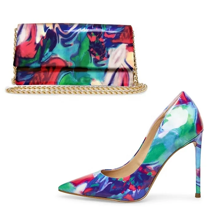 New arrival 3D printed women's shoes fashionable graffiti sexy ladies pumps made in china shoes and bags set, Blue
New arrival 3D printed women's shoes fashionable graffiti sexy ladies pumps made in china shoes and bags set, Blue