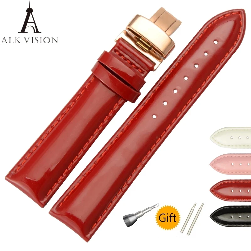 ALK Cow Leather Watch Band Shine Bracelet Strap butterfly deployant Clasp buckle Watchband accessories 12 14 16 18 19 20 22 24mm
ALK Cow Leather Watch Band Shine Bracelet Strap butterfly deployant Clasp buckle Watchband accessories 12 14 16 18 19 20 22 24mm