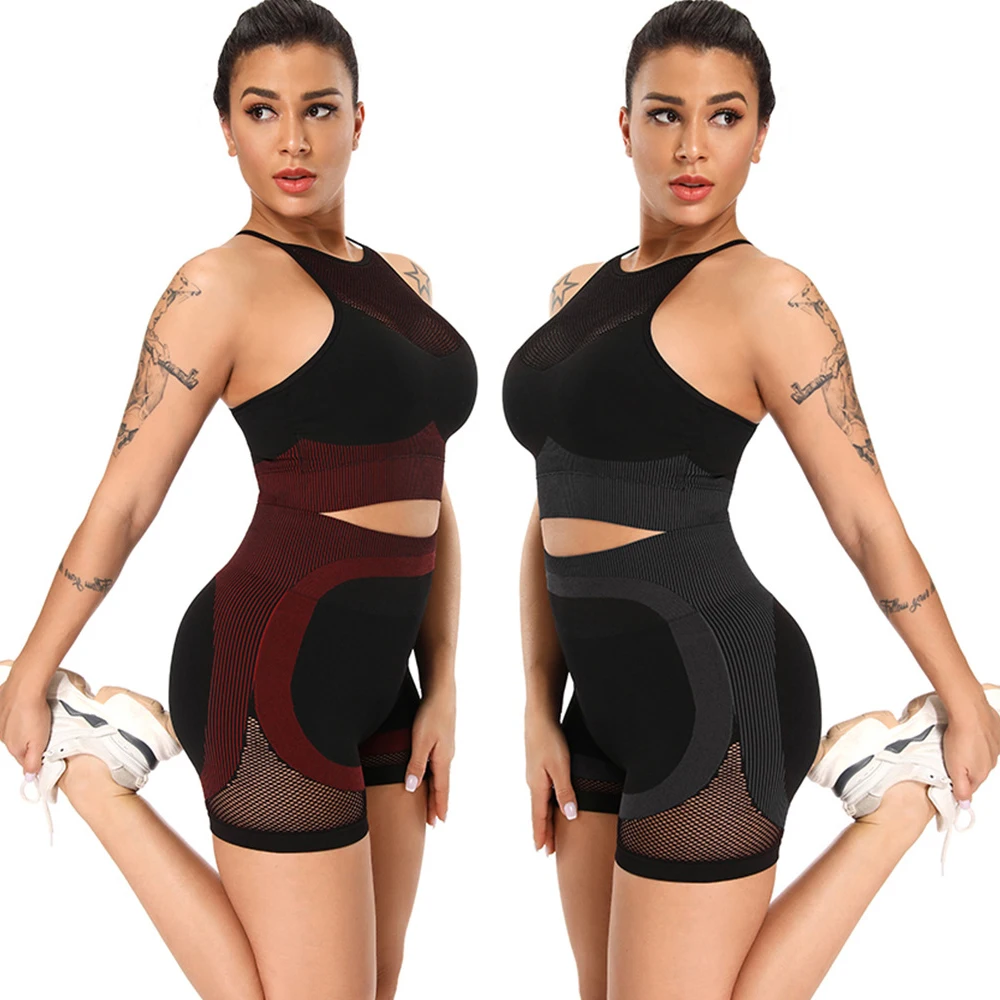 Seamless high waist yoga shorts sets Running Clothing summer yoga set for Women, Multi color optional
Seamless high waist yoga shorts sets Running Clothing summer yoga set for Women, Multi color optional
