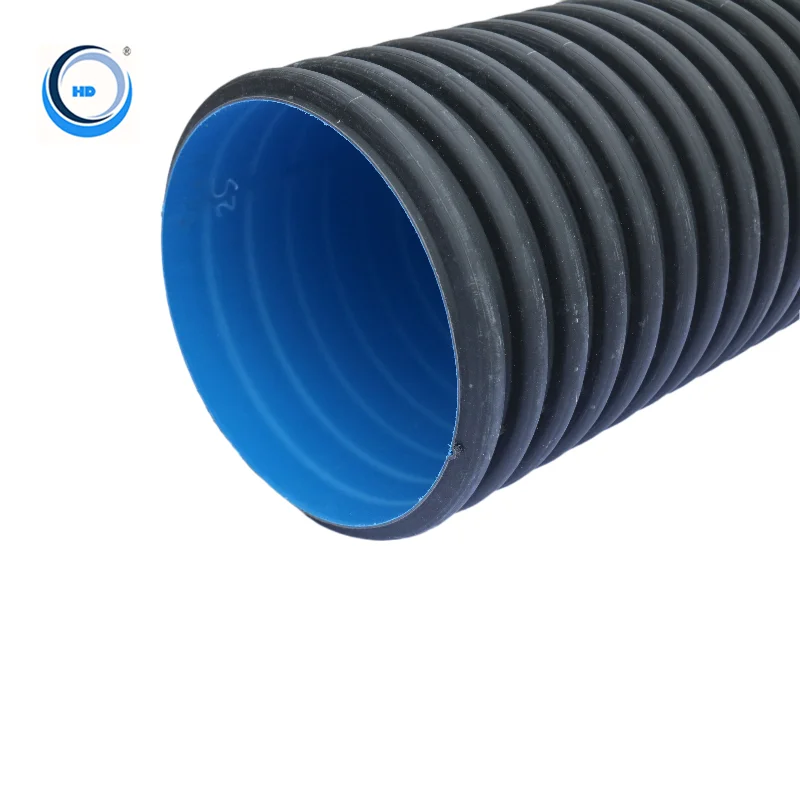 Large diameter 300mm hdpe pipe plastic drain pipe 6m standard length