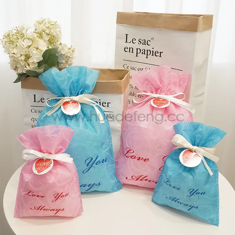 valentines day chocolate gift packaging bag embossing non woven