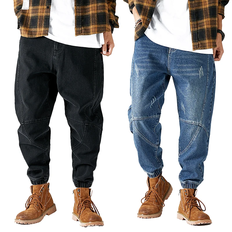 Wholesale fashion spring autumn trousers casual retro loose mens harem pants denim jeans, Blue,black 
Wholesale fashion spring autumn trousers casual retro loose mens harem pants denim jeans, Blue,black