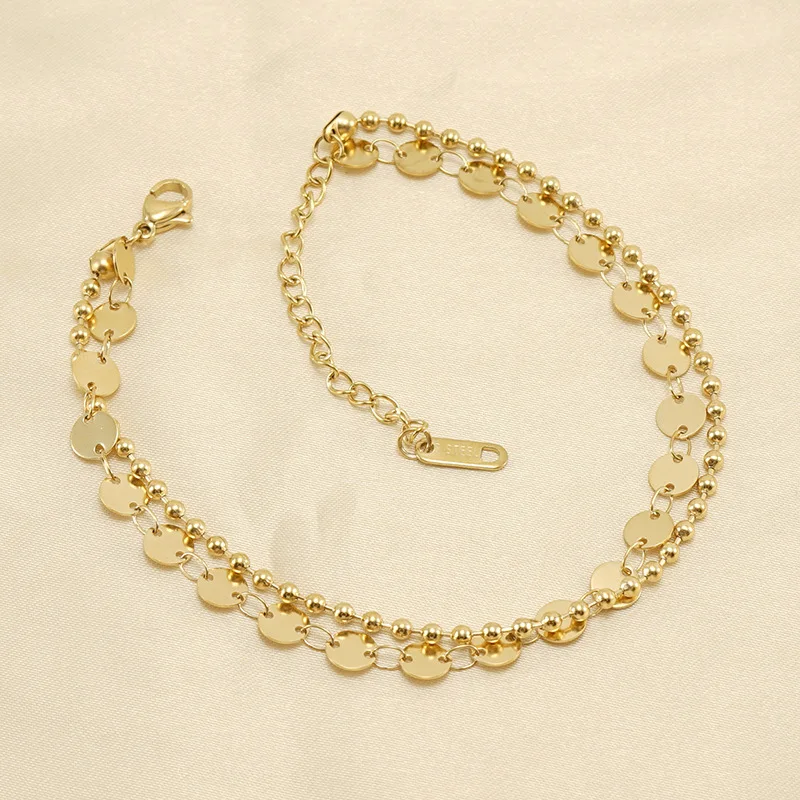 Waterproof Stainless Steel Disc Chain Ankle Bracelet Adjustable Gold Multilayer Chain Anklets for Women Summer Foot Jewelry
Waterproof Stainless Steel Disc Chain Ankle Bracelet Adjustable Gold Multilayer Chain Anklets for Women Summer Foot Jewelry