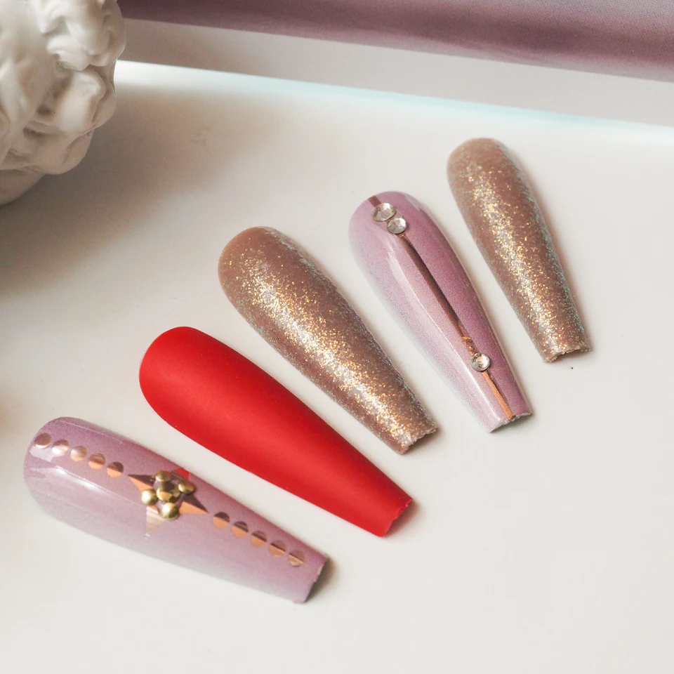 2021 New Design Long Coffin False Nails Rhinestones Press on Nail For Ballerina
2021 New Design Long Coffin False Nails Rhinestones Press on Nail For Ballerina