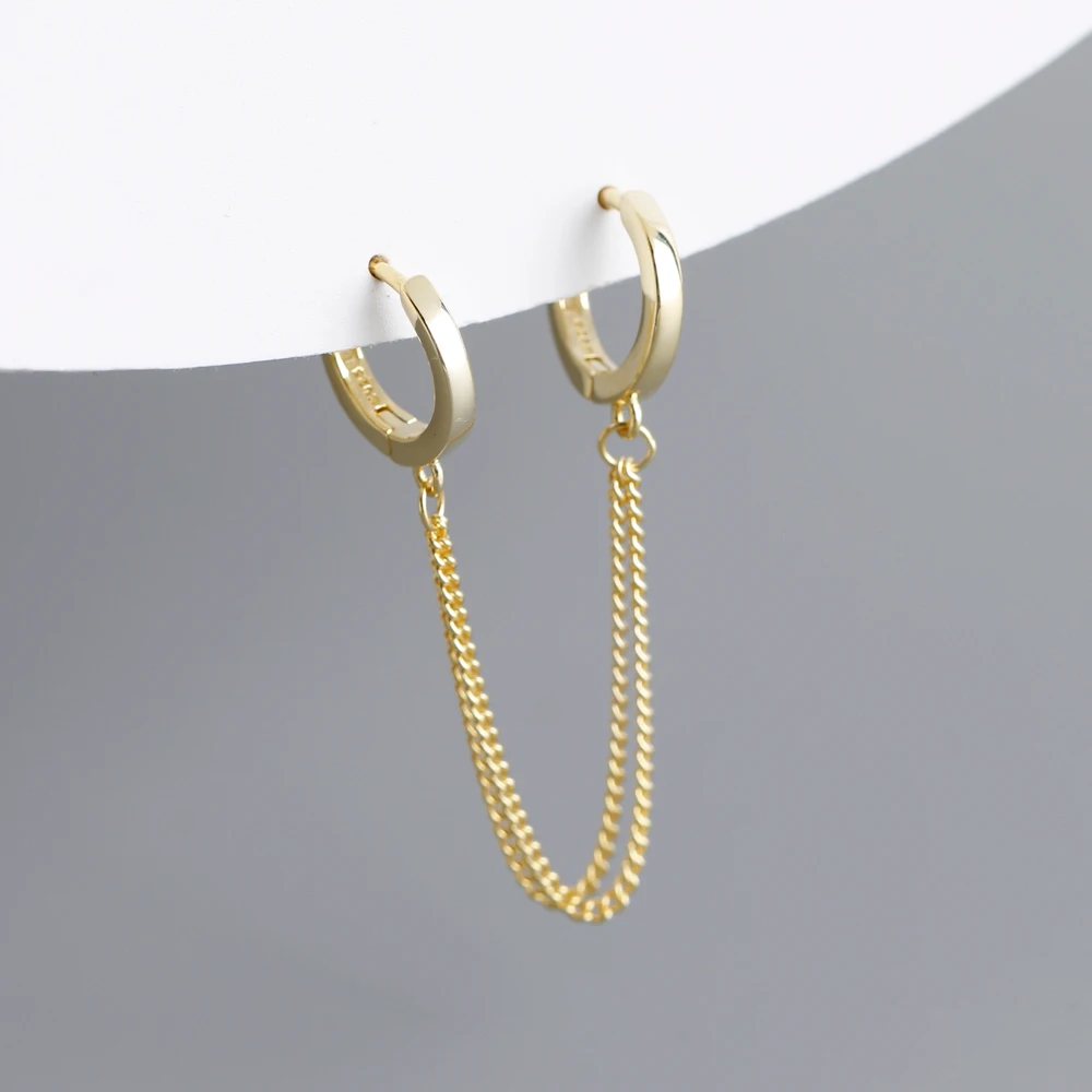 fashion jewelry 925 silver plain link chain long tassel with 18K gold plated sterling silver hoop earrings for women
fashion jewelry 925 silver plain link chain long tassel with 18K gold plated sterling silver hoop earrings for women