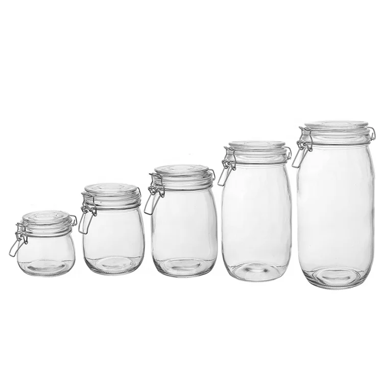 17oz wide mouth vacuum multi-purpose candy jars airtight glass storage containers with clip lid, Transparent
17oz wide mouth vacuum multi-purpose candy jars airtight glass storage containers with clip lid, Transparent