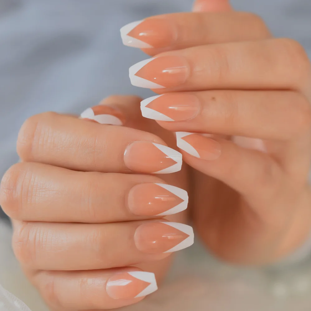 Nude Color False Press On Nails White Border Nails Accessories French Coffin Artificial Nail, Nnde
Nude Color False Press On Nails White Border Nails Accessories French Coffin Artificial Nail, Nnde