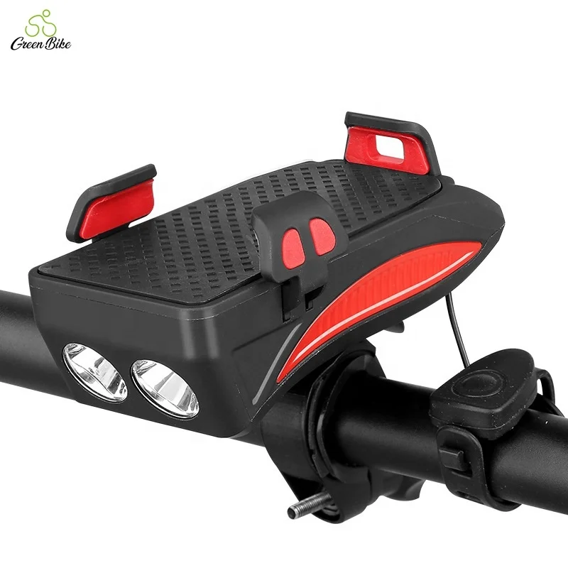 4 In 1 Multifunction Waterproof Usb Rechargeable Phone Stand With Battery Pack Head Light Horn High Decibel Back Light Bike, Black/blue/red
4 In 1 Multifunction Waterproof Usb Rechargeable Phone Stand With Battery Pack Head Light Horn High Decibel Back Light Bike, Black/blue/red